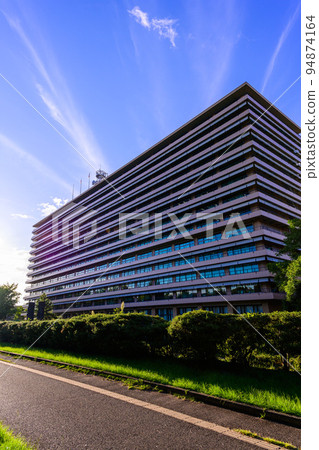 美麗的天空和黃昏的建築物風景“縣廳風景”熊本縣廳 94874164