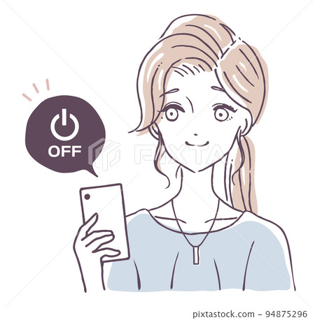 A woman who turns off her smartphone A person who turns off her smartphone A person who turns off her cellphone Keeping her cellphone in silent mode A woman who turns off her smartphone A person who turns off her smartphone A person who turns off her cellphone Keeping her cellphone in silent mode 94875296