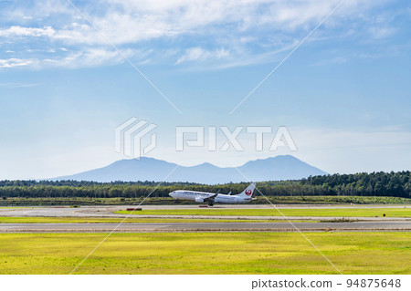 Airport scenery Chitose, Hokkaido, taking off Airport scenery Chitose, Hokkaido, taking off 94875648