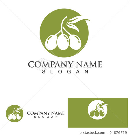 Olive tree logo vector illustration design template 94876759