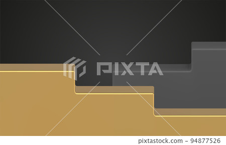 Staircase foundation platform black golden steps best place contest studio 3d design vector Staircase foundation platform black golden steps best place contest studio 3d design vector 94877526