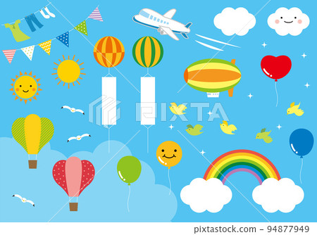 Illustration of various things in the sky 94877949