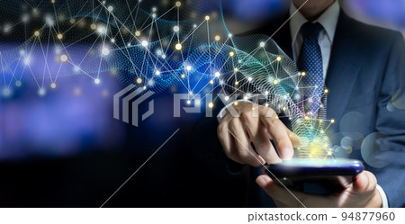 Communication technology by young man business people used smartphone to connect internet. 94877960