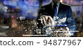 Communication technology by business people used smartphone to connect internet. 94877967