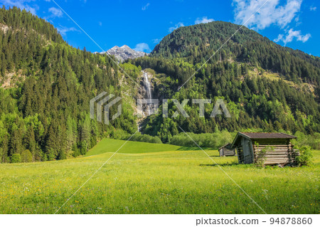 Waterfall in Stubai Valley, Grawa Wasserfall, North Tyrol, Austria Waterfall in Stubai Valley, Grawa Wasserfall, North Tyrol, Austria 94878860