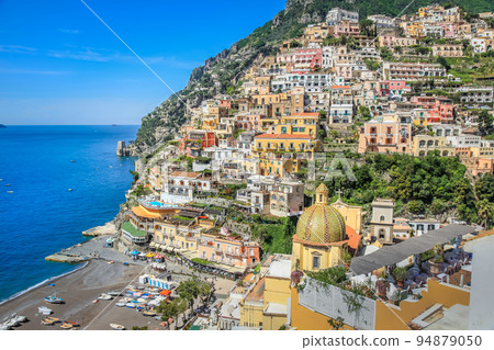 Positano cityscape bay at sunset, Amalfi coast of Italy, Southern Europe Positano cityscape bay at sunset, Amalfi coast of Italy, Southern Europe 94879050