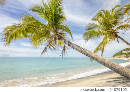 Idyllic Espelho Beach in Trancoso at sunny day, Bahia, Northeastern Brazil 94879195