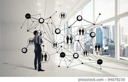 Networking and social communication concept as effective point for modern business 94879230