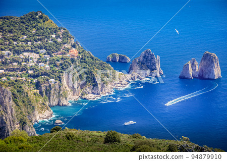 Idyllic Capri island landscape from above, Amalfi coast of Italy, Europe 94879910