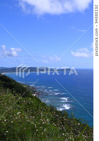 秋空和太平洋海岸線的奄美大島 秋空和太平洋海岸線的奄美大島 94880192
