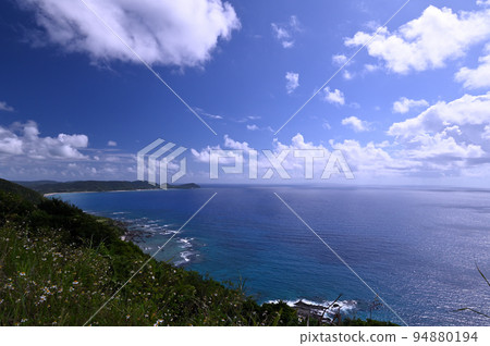 秋空和太平洋海岸線的奄美大島 秋空和太平洋海岸線的奄美大島 94880194