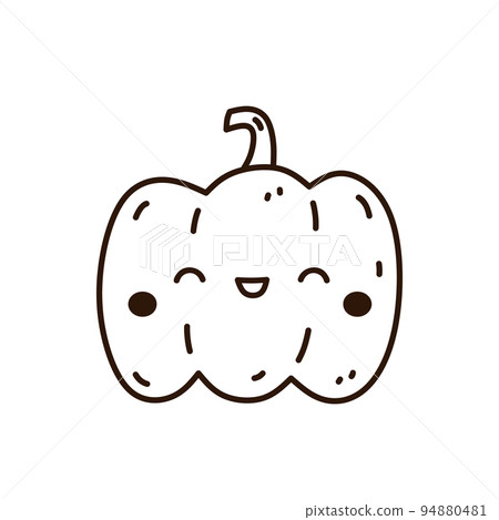 Cute and funny pumpkin isolated on white Cute and funny pumpkin isolated on white 94880481