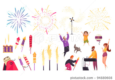 Fireworks Icons Set 94880608