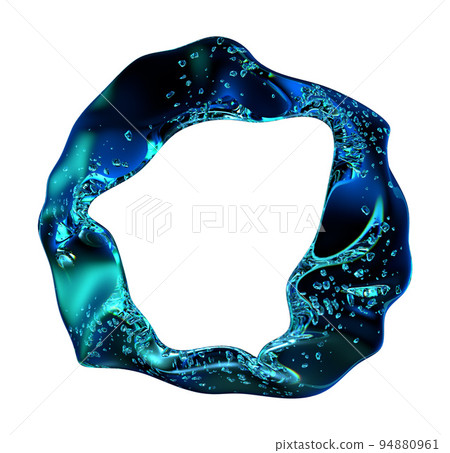 circle made with water on a white background 94880961