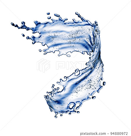 blue water splash isolated on white background blue water splash isolated on white background 94880972