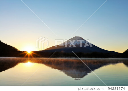 Happy New Year Mt. Fuji and First Sunrise Happy New Year Mt. Fuji and First Sunrise 94881374