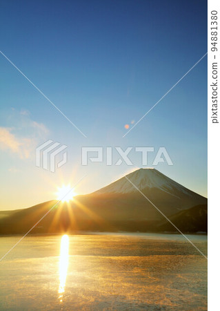 Happy New Year Mt. Fuji and First Sunrise Happy New Year Mt. Fuji and First Sunrise 94881380