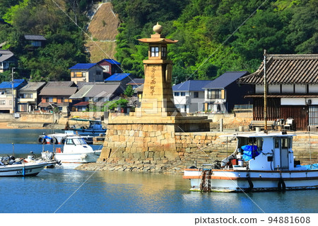 [廣島縣]天氣晴朗，夜光下的鞆浦 94881608