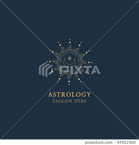 Astrology Logos Set stock vector. Illustration of fortunetelling - 204806247