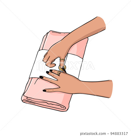 Order packaging in warehouse parcel packing , e commerce dropshipping icon, female hand putting Order packaging in warehouse parcel packing , e commerce dropshipping icon, female hand putting 94883317