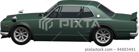 Cut-out image of the popular Hakosuka, Nissan Skyline GT-R. background transparent illustration Cut-out image of the popular Hakosuka, Nissan Skyline GT-R. background transparent illustration 94883491