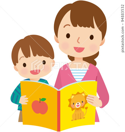 Parents and children reading picture books Parenting 94883532