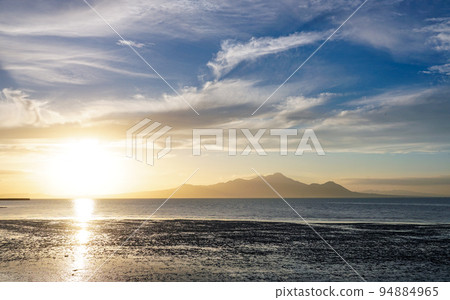 灘塗上的有明海暮光（熊本縣宇土市） 94884965