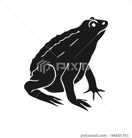 Vector hand drawn doodle sketch black frog Vector hand drawn doodle sketch black frog 94885761