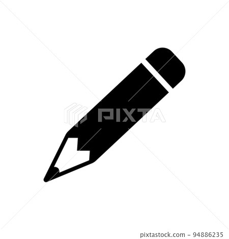 Pencil icon in flat style. Pencil solid symbol 94886235