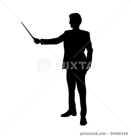 Silhouette illustration of a lecturer image 94886348