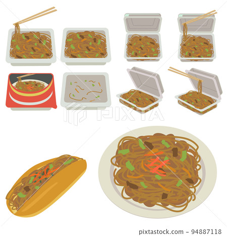 炒麵集矢量圖 94887118