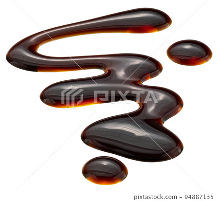 Balsamic sauce, flowing salad vinegar isolated on white background Balsamic sauce, flowing salad vinegar isolated on white background 94887135