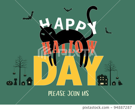 Happy Halloween Card Template, Invitation for party, fantasy concept horror story abstract background,vector illustrations. 94887287