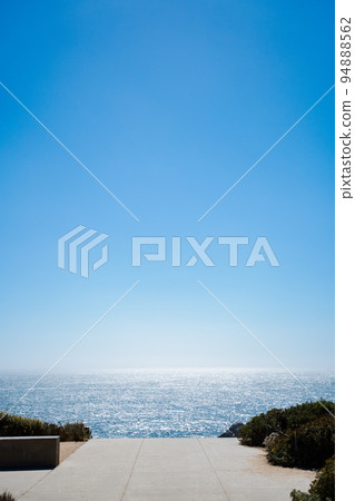 Pathway to the ocean in Lands end lookout on a sunny day in San Francisco. Travelling in the usa NoCal California 94888562