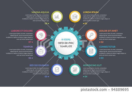 Infographic Template with Gear 94889695