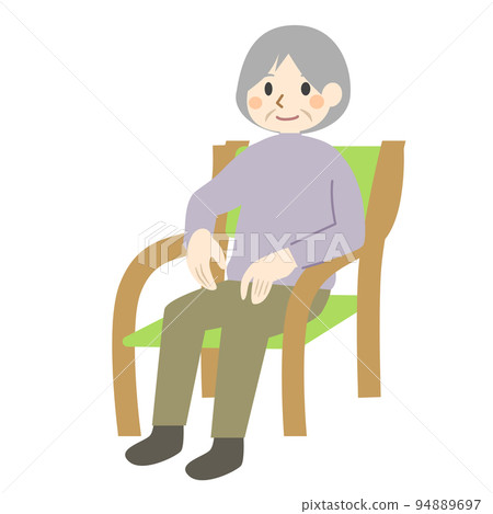 坐在椅子上的老年人 94889697