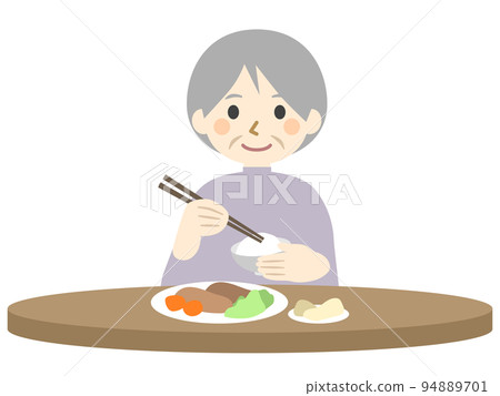 elderly people eating elderly people eating 94889701
