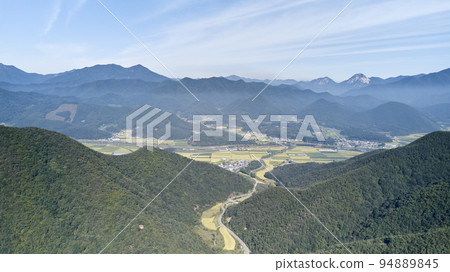 Mountain, road, nature, paddy field, field, paddy field, countryside, rural, Mungyeong-si, Gyeongbuk Mountain, road, nature, paddy field, field, paddy field, countryside, rural, Mungyeong-si, Gyeongbuk 94889845