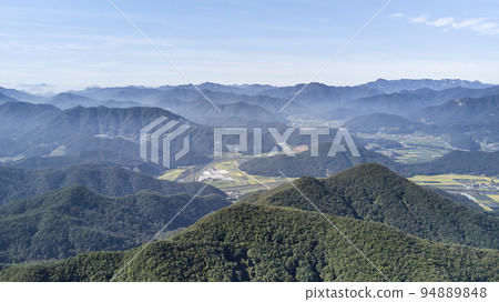 Mountain, road, nature, paddy field, field, paddy field, countryside, rural, Mungyeong-si, Gyeongbuk 94889848
