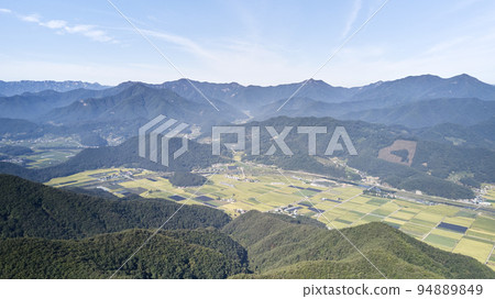 Mountain, road, nature, paddy field, field, paddy field, countryside, rural, Mungyeong-si, Gyeongbuk 94889849