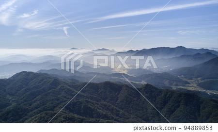 Mountain, road, nature, paddy field, field, paddy field, countryside, rural, Mungyeong-si, Gyeongbuk 94889853