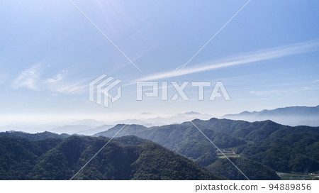 Mountain, road, nature, paddy field, field, paddy field, countryside, rural, Mungyeong-si, Gyeongbuk 94889856