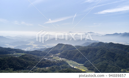 Mountain, road, nature, paddy field, field, paddy field, countryside, rural, Mungyeong-si, Gyeongbuk 94889857