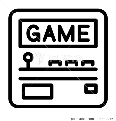 game arcade line drawing icon 94889956
