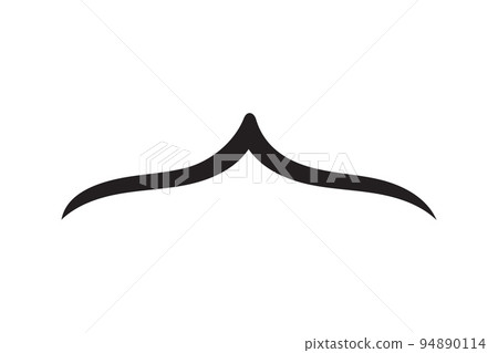 Moustache vector icon. Black retro style mustache. Shave barber vintage man face Moustache vector icon. Black retro style mustache. Shave barber vintage man face 94890114