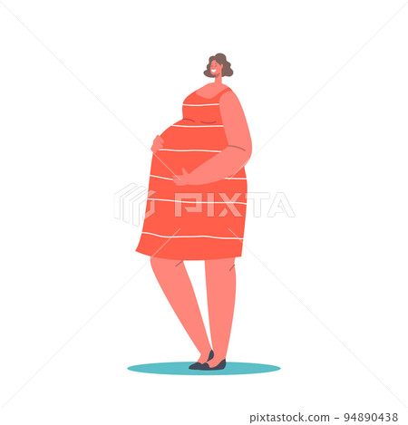 Beautiful Pregnant Woman, Pregnancy and Motherhood Concept. Young Mother Hold Belly Isolated on White Background Beautiful Pregnant Woman, Pregnancy and Motherhood Concept. Young Mother Hold Belly Isolated on White Background 94890438