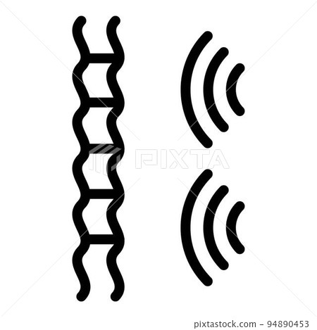 Audio waves icon. Outline audio waves vector icon for web design isolated on white background 94890453