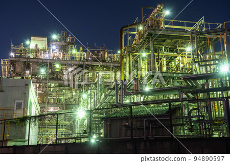 "Kanagawa Prefecture" Factory night view, Keihin industrial area 94890597