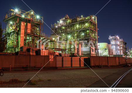 "Kanagawa Prefecture" Factory night view, Keihin industrial area "Kanagawa Prefecture" Factory night view, Keihin industrial area 94890600