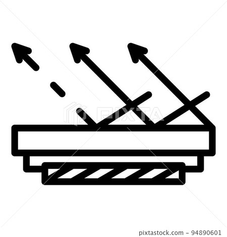 Soundproof material icon. Outline soundproof material vector icon for web design isolated on white background Soundproof material icon. Outline soundproof material vector icon for web design isolated on white background 94890601